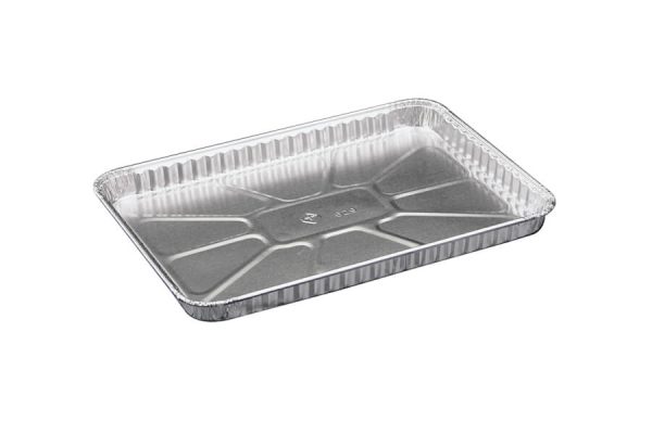 Pactiv Oblong Danish Full Curl Cake Pan Silver, 22 oz., 9.5" Length Top Outside x 6.875" Width Top Outside - 500/Pack