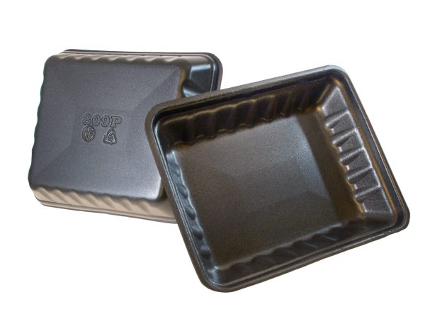 CKF 87849 Black 809P Foam Meat Trays 11x9 1/4x2 - 200/CS