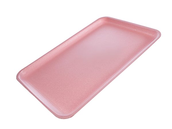 Genpak 1016S (#16S) Foam Meat Tray Rose 12 1/4" x 7 1/4" x 1/2" - 250/Case