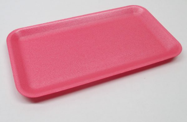 Genpak 1010S (#10S) Foam Meat Tray Rose 10 3/4" x 5 3/4" x 1/2" - 500/Case