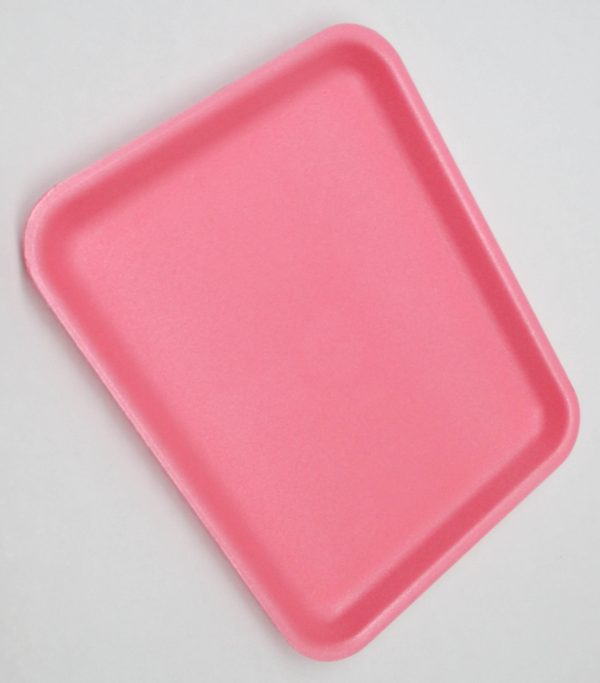 Genpak 1020S (#20S) Foam Meat Tray Rose 8 1/2" x 6 1/2" x 1/2" - 125/Pack