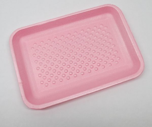 Genpak 1012S (#12S) Foam Meat Tray Rose 11 1/4" x 9 1/4" x 1/2" - 250/Case