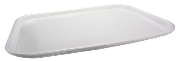 Pactiv Placesetter Disposable Laminated Deluxe Serving Tray White, 18" Length x 14" Width x 1" Height - 100/Case