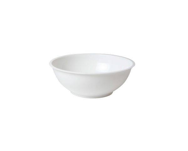 Fineline HPB10805PP.WH ReForm 80 oz. White High Profile Plastic Catering Bowl - 25/Case