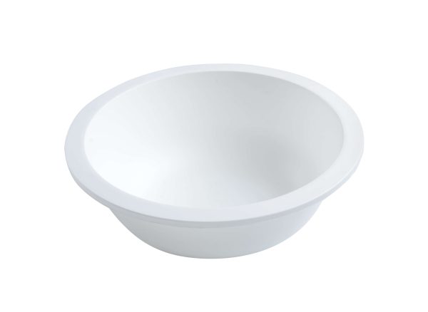 Fineline LPB0722PP.WH ReForm 22 oz. White Low Profile Plastic Serving Bowl - 100/Case