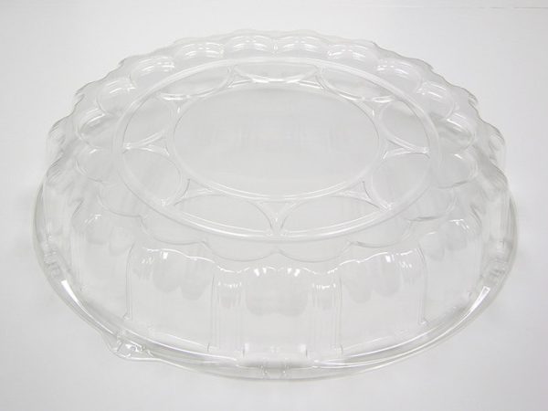 Pactiv Caterware SmartLock APET Plastic Round Tray Lid For 9818K, 9918K Flat Tray, Clear - 50/Case