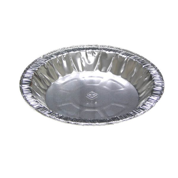 Pactiv Medium Economy Pan Pie Plate Silver, 5.21" Diameter x 0.82" Height, Aluminum - 800/Pack