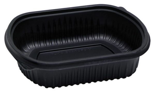 Pactiv Clearview Mealmaster Polypropylene HMR Medium Food Container Black, 24 oz. - 252/Case