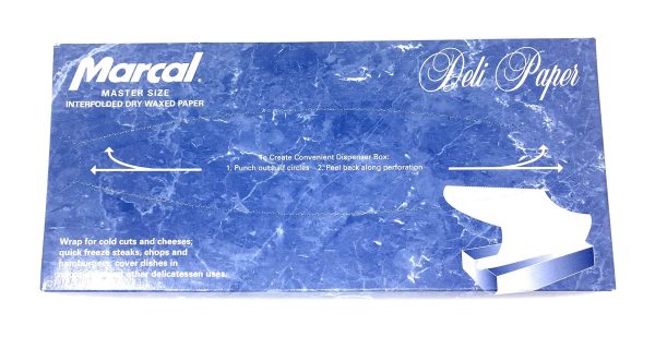 Marcal Wax Paper MC12 Master Size. 12 Inch by 10.75 Inch. Pack of 500, White