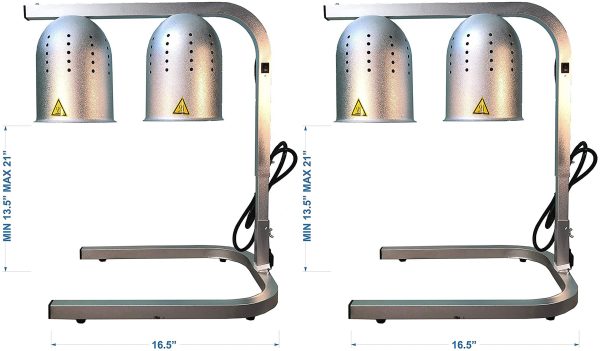 Avantco Commercial Portable W62 Heat Lamp Food Warmer 2-Bulb Free-Standing (2)