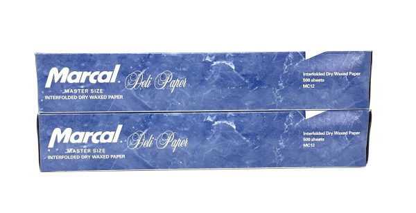 Marcal Deli Wrap Interfolded Wax Paper. Dry Waxed Food Liner Master Size 12 Inch by 10.75 Inch. 1000 Total Sheets (2 x 500 Packs)