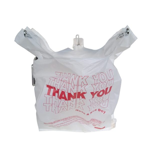 1000CT Thank You Plastic Large T-shirt Carry Out Bags, Plastic Grocery Bags - Eagle Logo