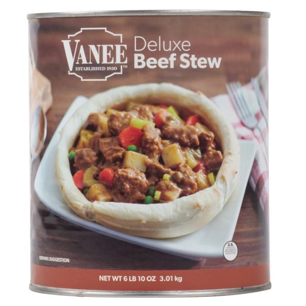 TableTop King Vanee 490KE #10 Can Deluxe Beef Stew - 6/Case